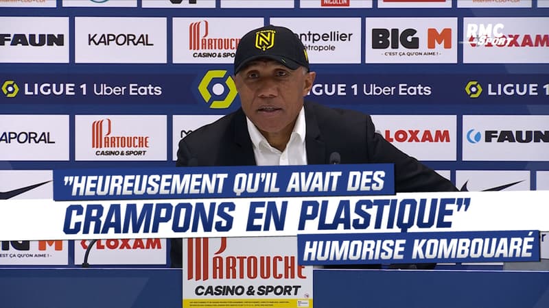 Montpellier 1-1 Nantes : “Heureusement qu’il avait des crampons en plastique”, humorise Kombouaré