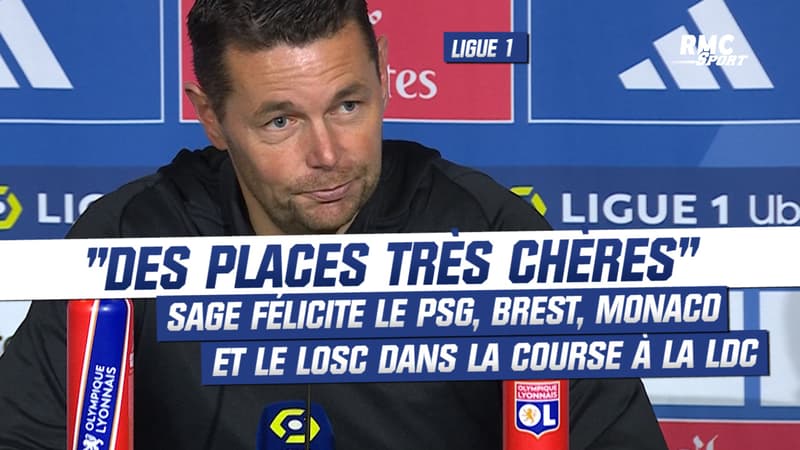OL 3-2 Monaco : Sage félicite le PSG… mais aussi l’ASM, Brest et le LOSC, “des places très chères pour la LDC”