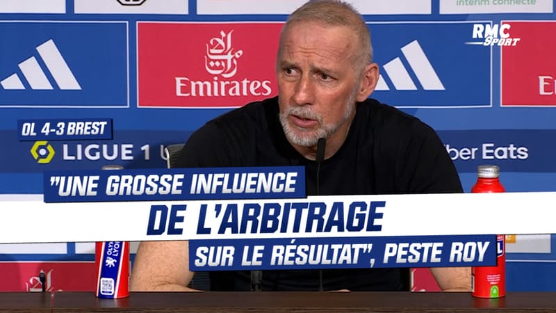 OL 4-3 Brest : “Une grosse influence de l’arbitrage sur le résultat”, peste Roy