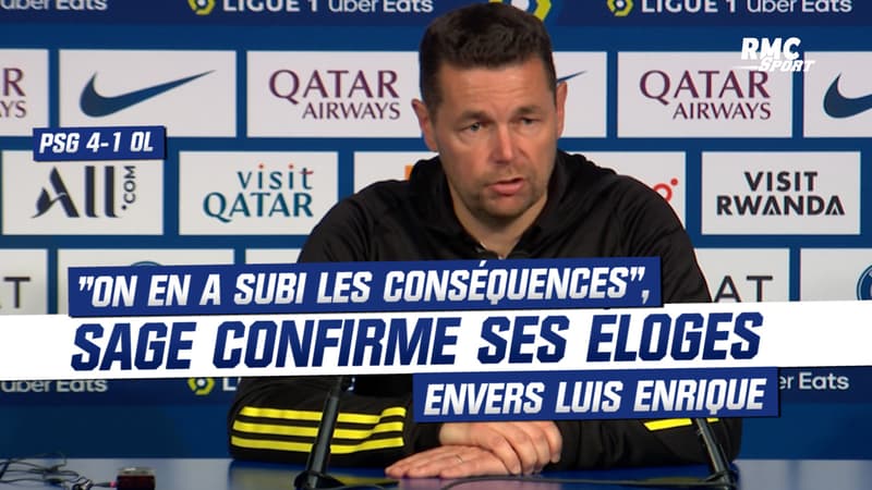 PSG 4-1 OL : “Malheureusement, on en a subi les conséquences” Sage confirme ses éloges envers Luis Enrique