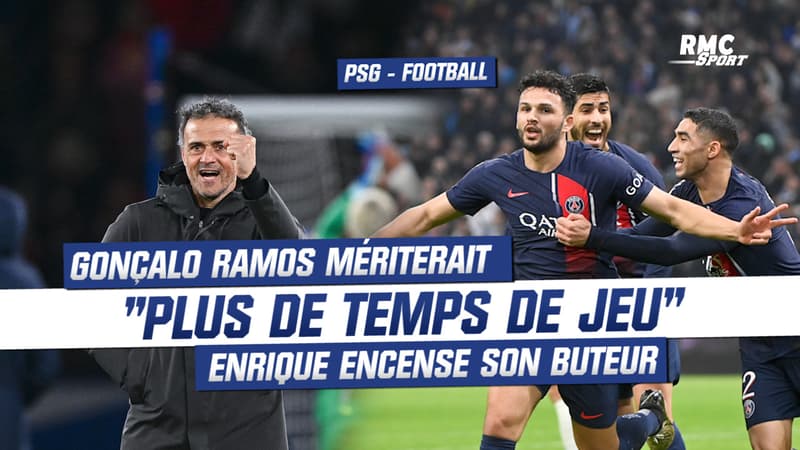 PSG : Gonçalo Ramos mériterait “plus de temps de jeu” Enrique encense son buteur