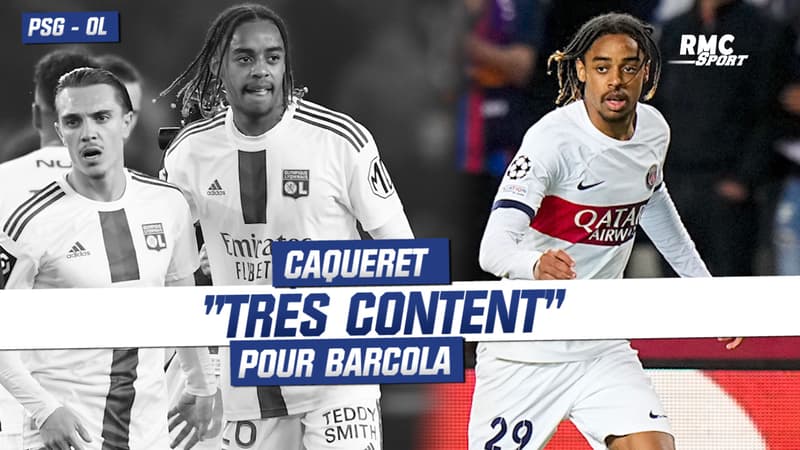 PSG-OL : Caqueret “très content” pour Barcola, “un mec super”