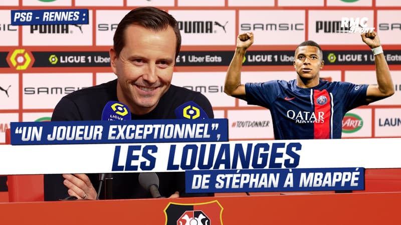 PSG – Rennes : “Un joueur exceptionnel”, les louanges de Stéphan à Mbappé