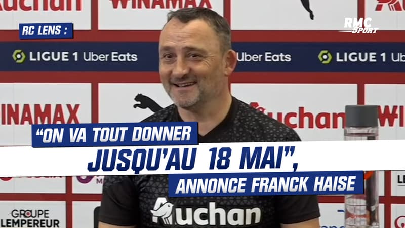 RC Lens : “On va tout donner jusqu’au 18 mai”, annonce Franck Haise