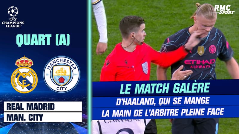Real Madrid 3-3 Manchester City : Le match galère d’Haaland (qui se mange la main de l’arbitre)