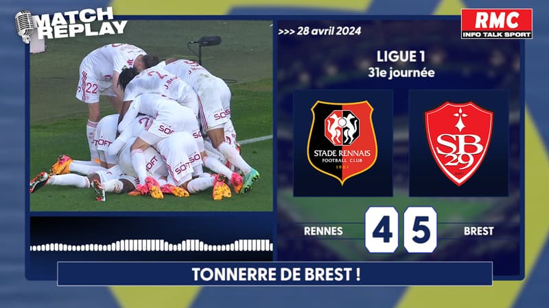 Rennes 4-5 Brest : Tonnerre de Brest ! Le goal replay du match de l’année
