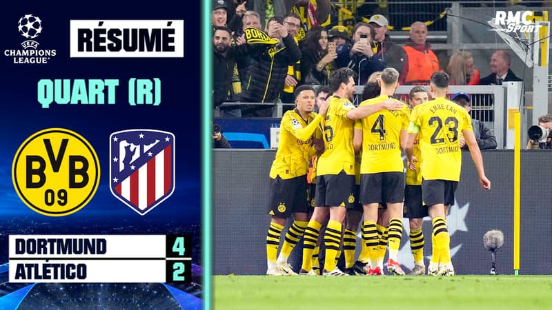Résumé : Dortmund (Q) 4-2 Atlético – Ligue des champions (quart de finale retour)