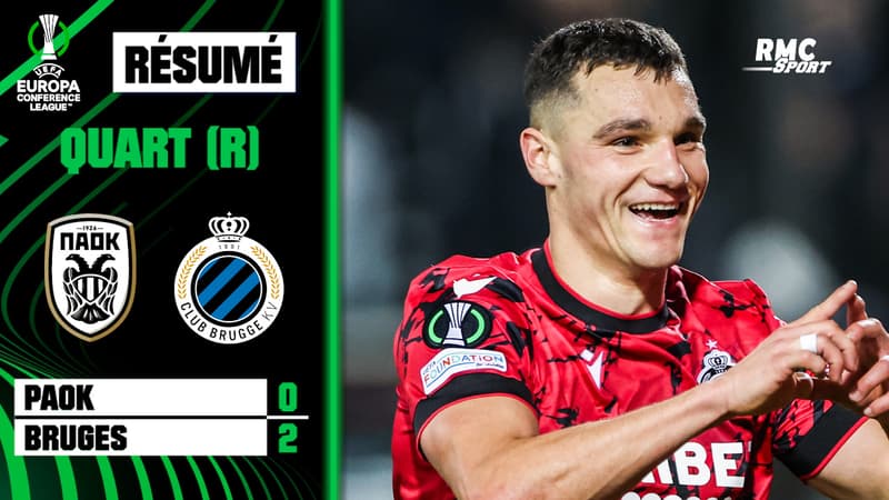 Résumé : PAOK 0-2 Bruges (Q) – Conference League (quart de finale retour)