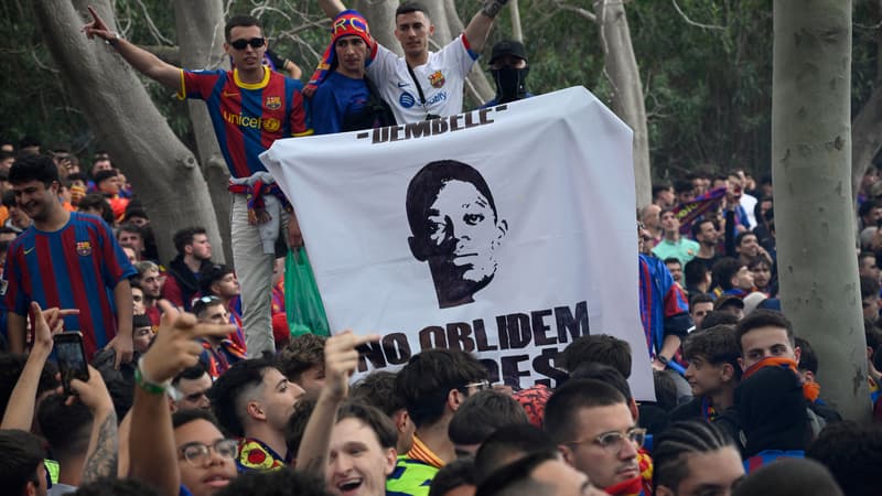 Barça-PSG: banderole “Judas”, faux billets… L’accueil houleux réservé à Dembélé par les supporteurs barcelonais