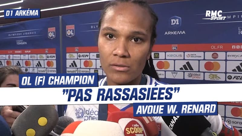 D1 / OL 2-1 PSG (F): “On n’est jamais rassasiées” jubile W. Renard pour le 17e titre lyonnais