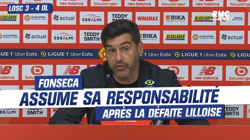 LOSC 3-4 OL : “J’assume ma responsabilité” lance Fonseca après la défaite lilloise