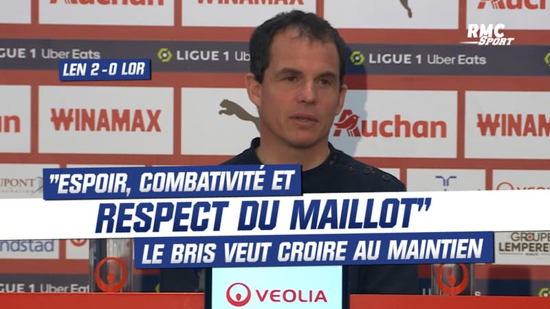 Lens 2-0 Lorient : “Il  nous reste de l’espoir, de la combativité et du respect pour notre maillot”, veut croire Le Bris