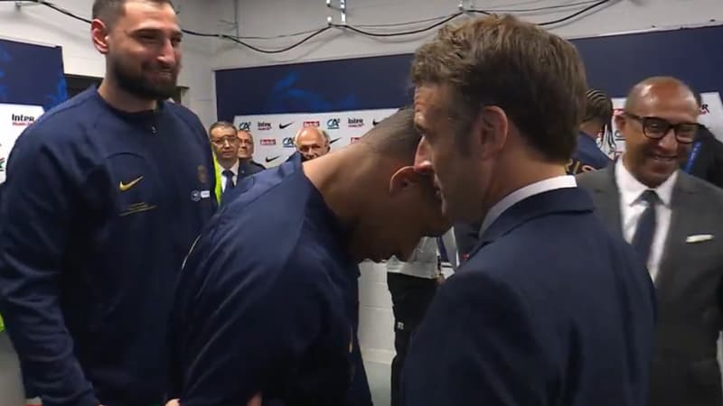 OL-PSG: Quand Emmanuel Macron murmure à l’oreille de Kylian Mbappé avant la finale de Coupe de France