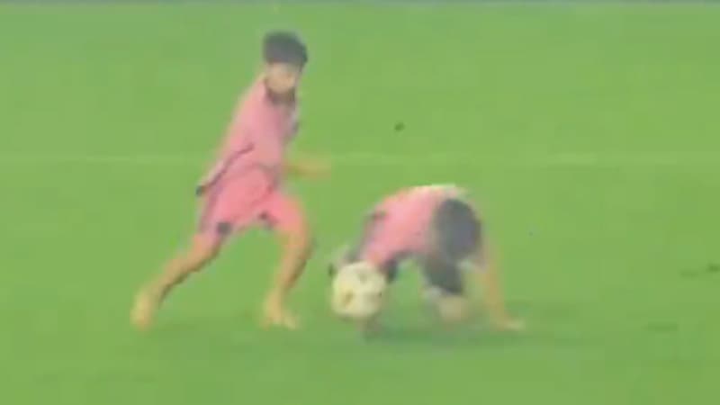 Le fils de Messi dribble celui de Suarez avec la même gestuelle que son père et enflamme les réseaux