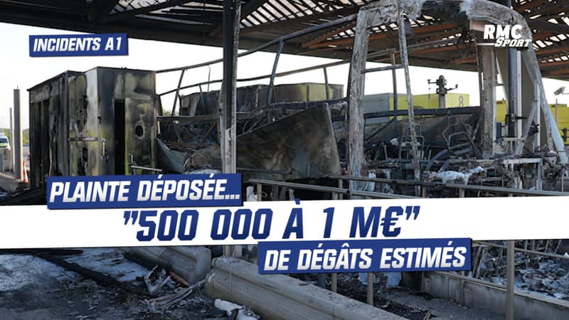 OL – PSG : plainte déposée après les graves incidents sur l’A1, “500 000 à 1 million d’euros de dégâts”