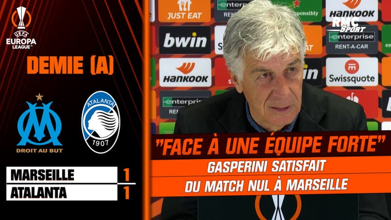 OM 1-1 Atalanta : “Face à une équipe forte”, Gasperini satisfait du match nul à Marseille