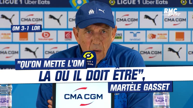 OM 3-1 Lorient : “Qu’on mette l’OM là où il doit être”, martèle Gasset