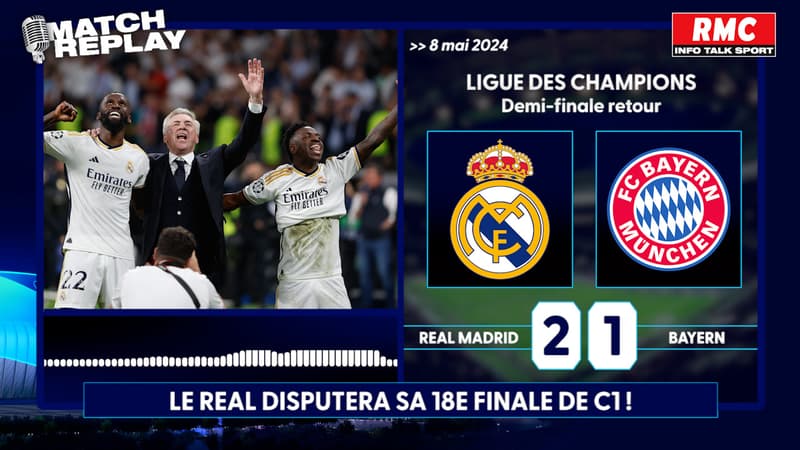 Real Madrid 2-1 Bayern Munich : Le match replay RMC d’une demie épique