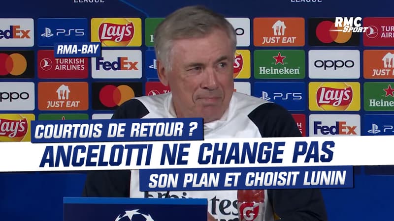 Real Madrid – Bayern : Courtois de retour ? “Un match réussi ne change pas le plan” répond Ancelotti