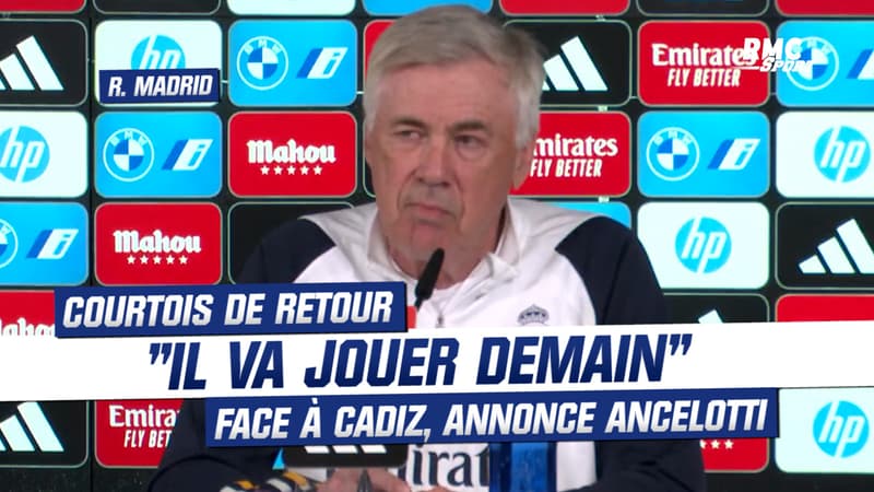 Real Madrid “Il va jouer demain”, Ancelotti annonce le retour de Courtois après sa longue blessure