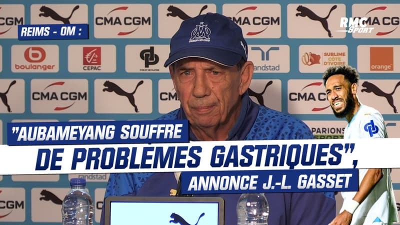 Reims – OM : “Aubameyang souffre de problèmes gastriques depuis le retour d’Italie”, annonce J.-L. Gasset
