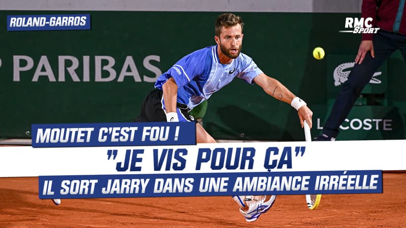 Roland-Garros (1er tour): “Je vis pour ça” savoure Moutet vainqueur de Jarry dans une folle ambiance