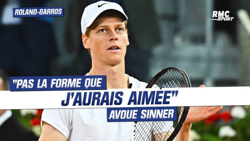 Roland-Garros : “Pas la forme que j’aurais aimée” avoue Sinner
